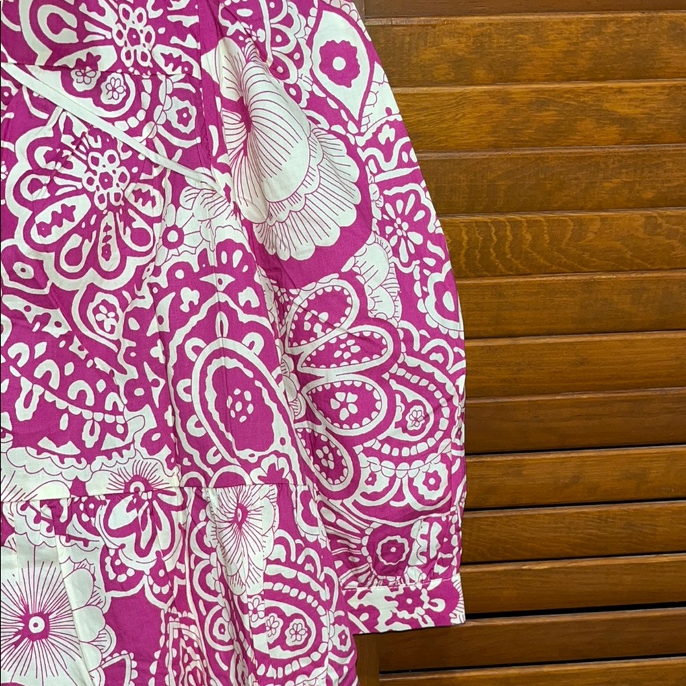 NWT Umgee Mini Dress Raspberry and Cream Floral Patterned Dress - Picture 4 of 12